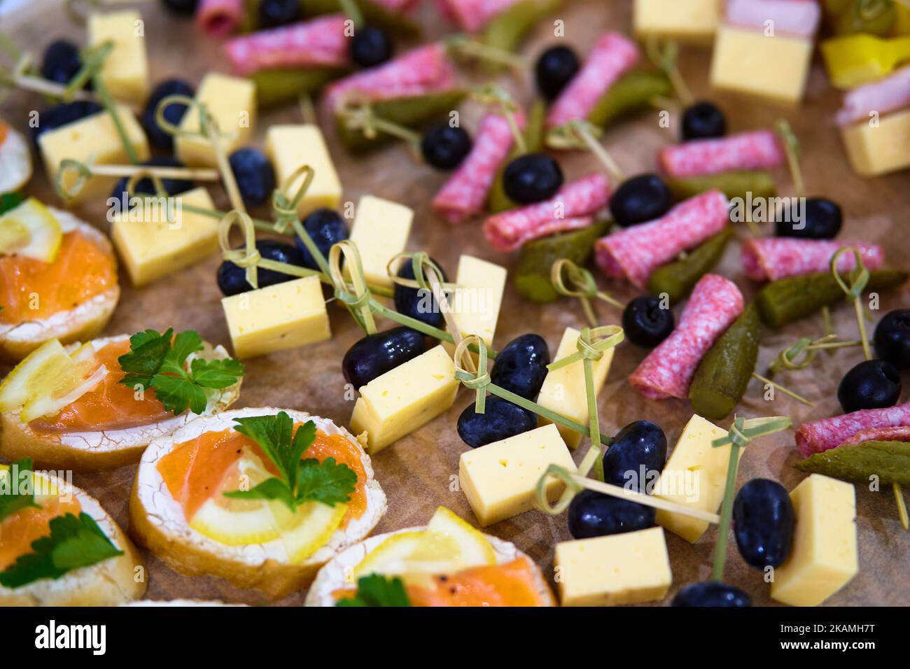 fast food snacks on a tray Stock Photo - Alamy