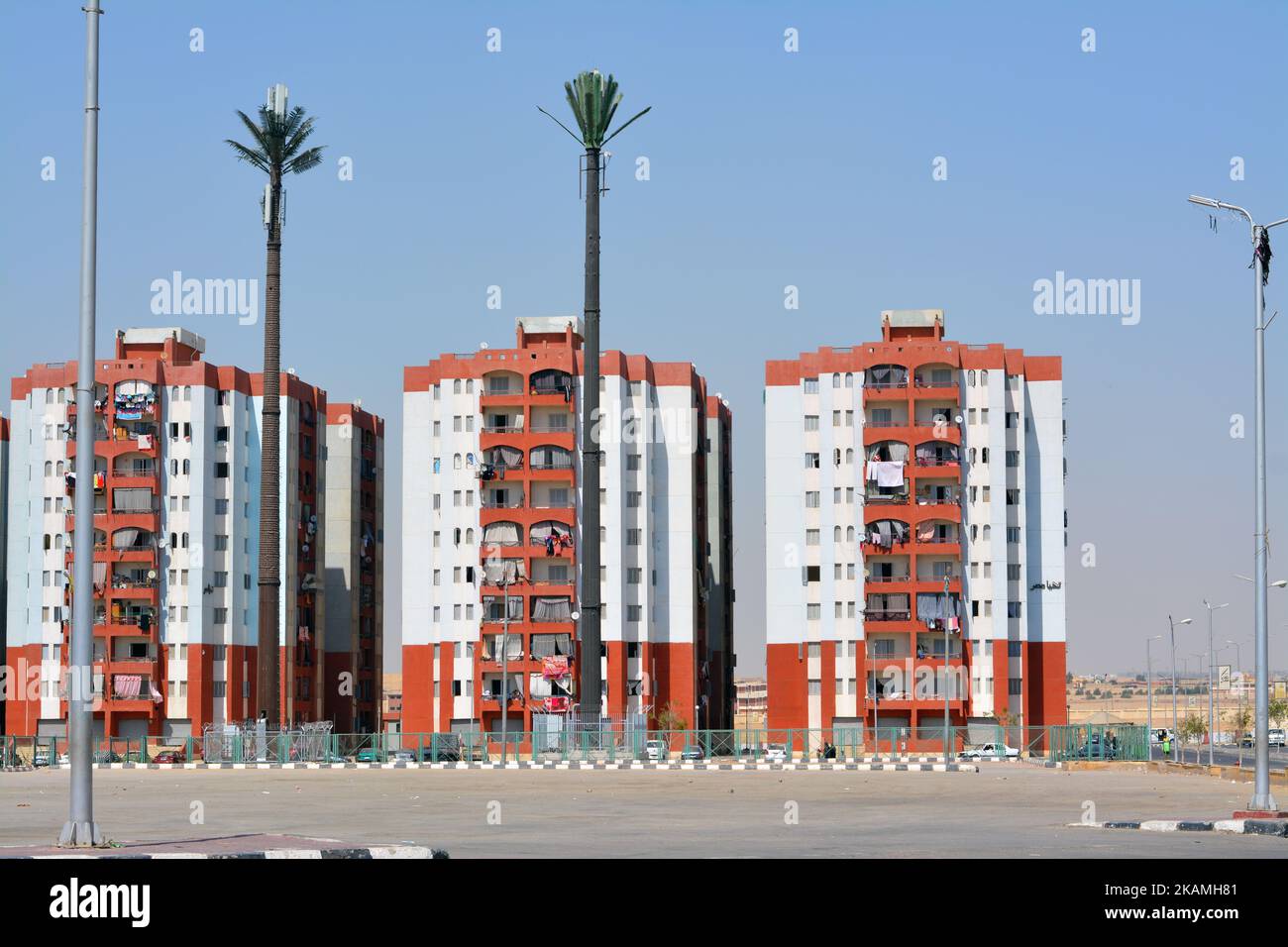 Cairo, Egypt, June 28 2022 Egyptian social residential buildings