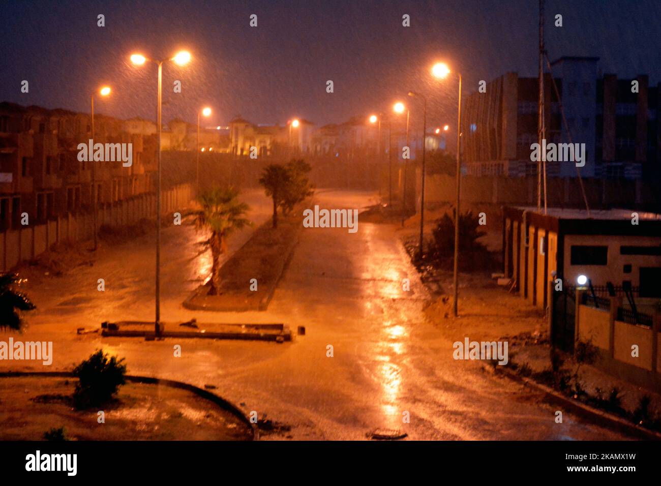Cairo, Egypt, October 25 2022 foggy unclear scene of the streets due