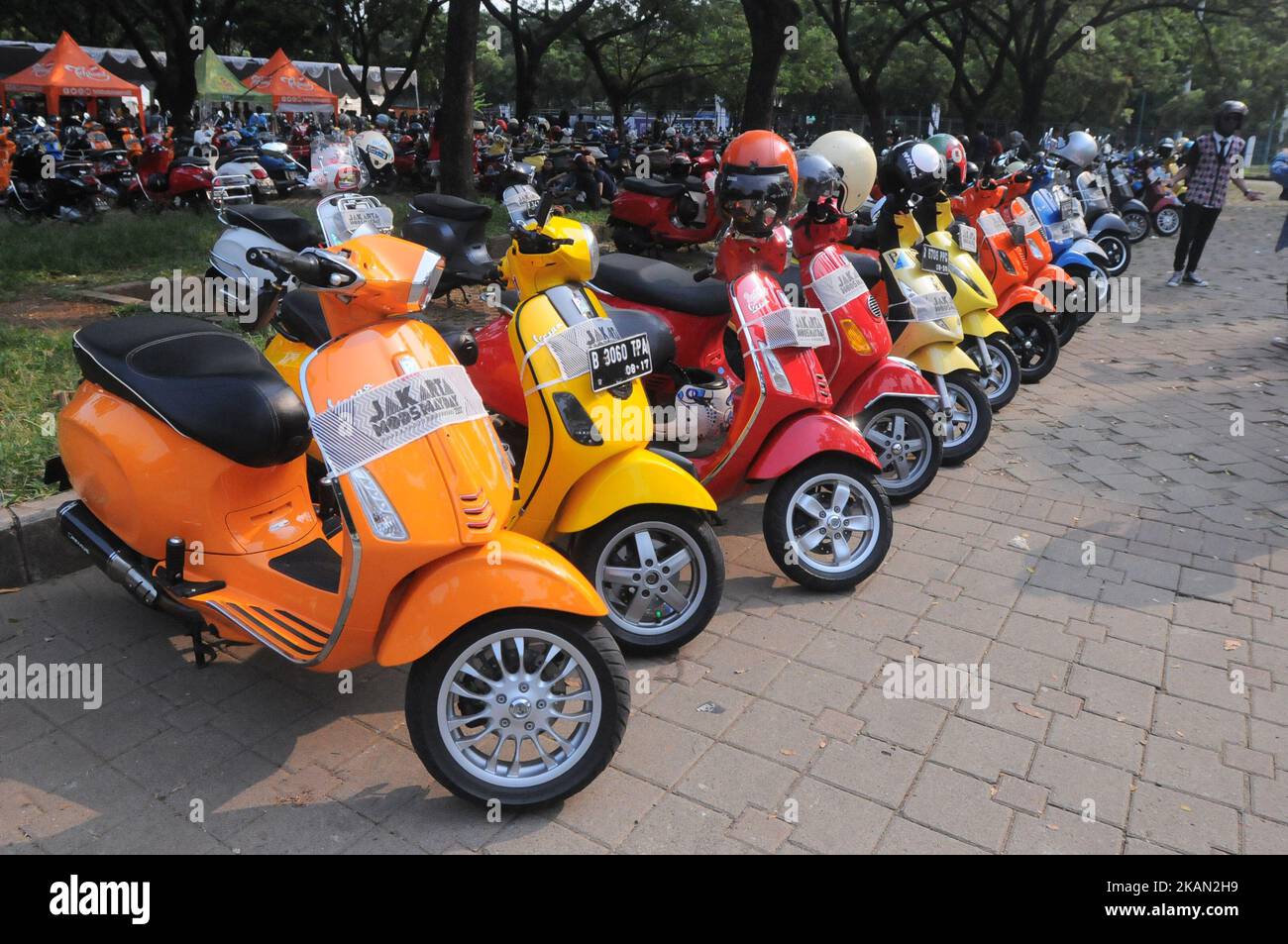 Vespa association promote the Jakarta Mods Mayday 2017 on May 13, 2017