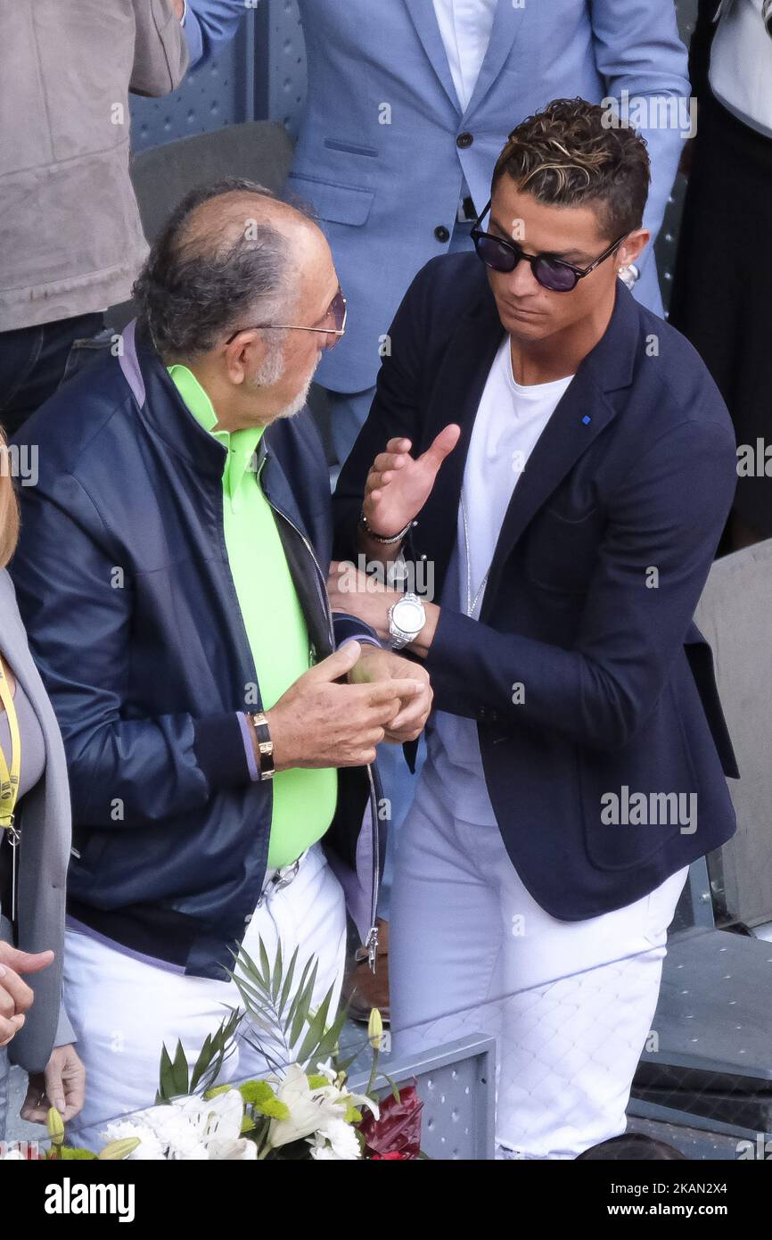 Cristiano Ronaldo attends at Madrid Open Tennis