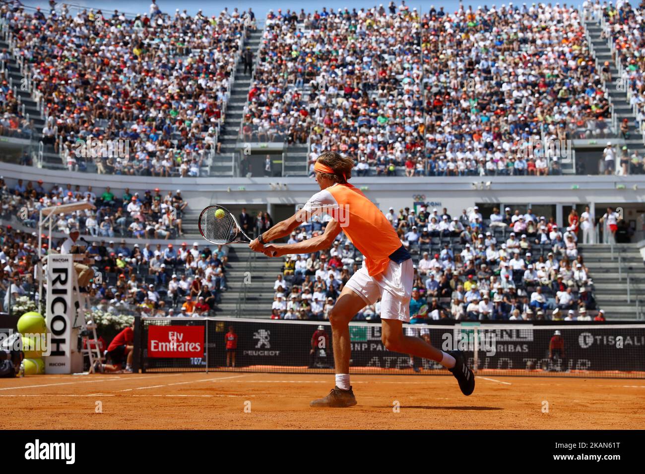 Tennis ATP Internazionali d'Italia BNL quarterfinals Alexander Zverev (GER)  at Foro Italico in Rome, Italy
