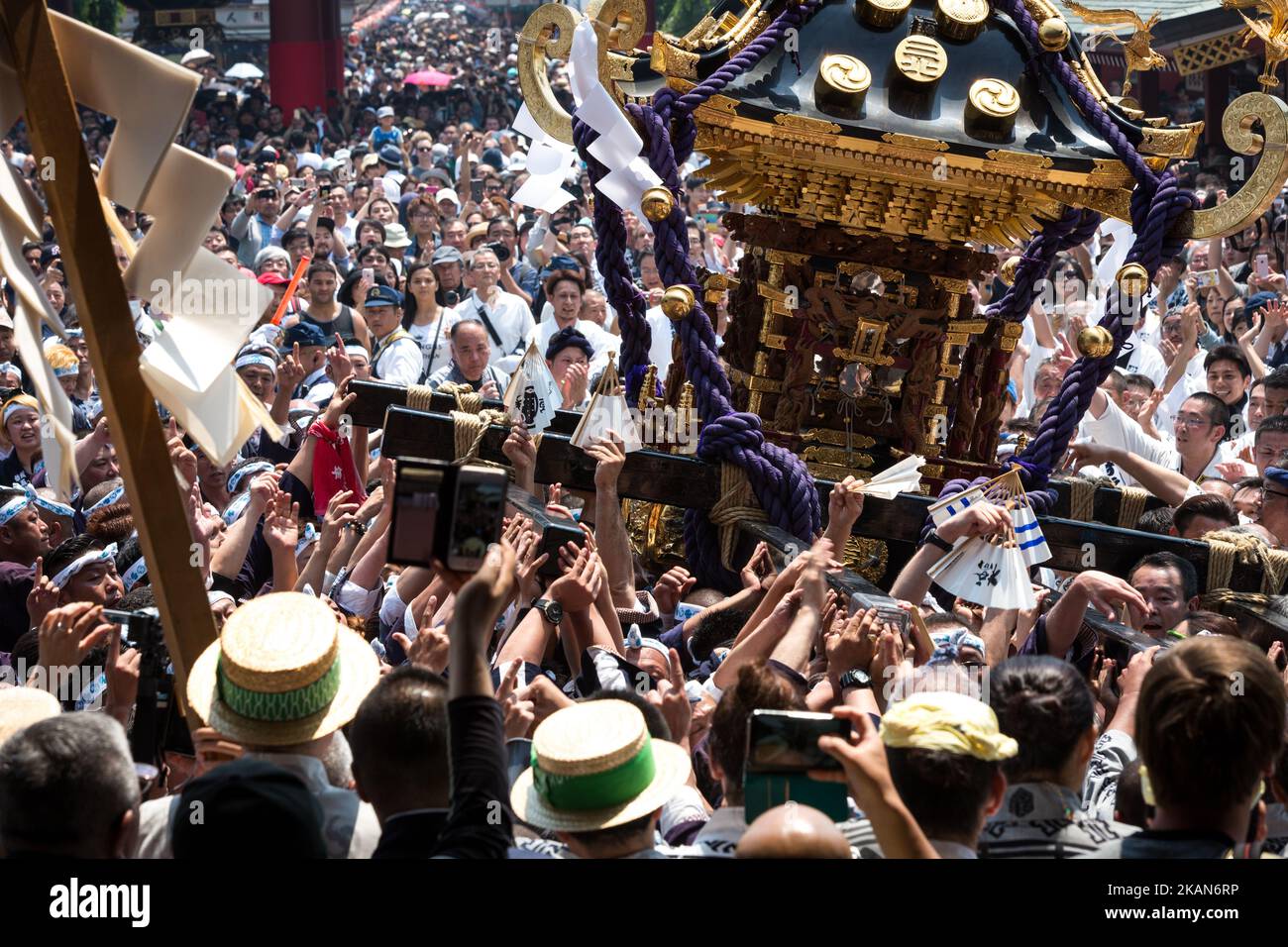Japan, Tokyo: procession of yakuza during the Sanja Matsuri Stock Photo -  Alamy