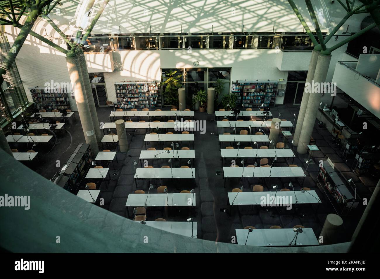 Interior of the city public library. Top view Stock Photo - Alamy