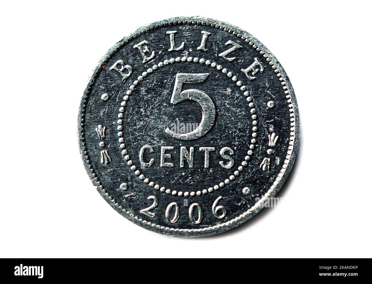 Photo coins Belize, 5 cents, 2006 Stock Photo