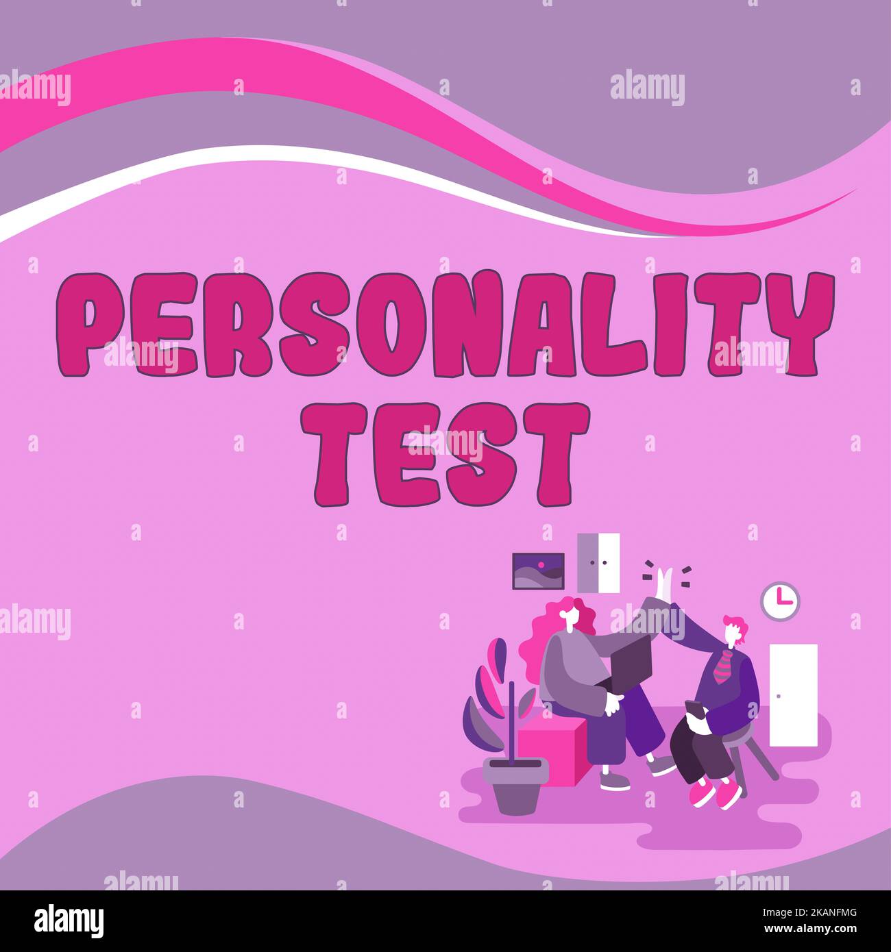 Hand writing sign Personality Test. Business concept the process for