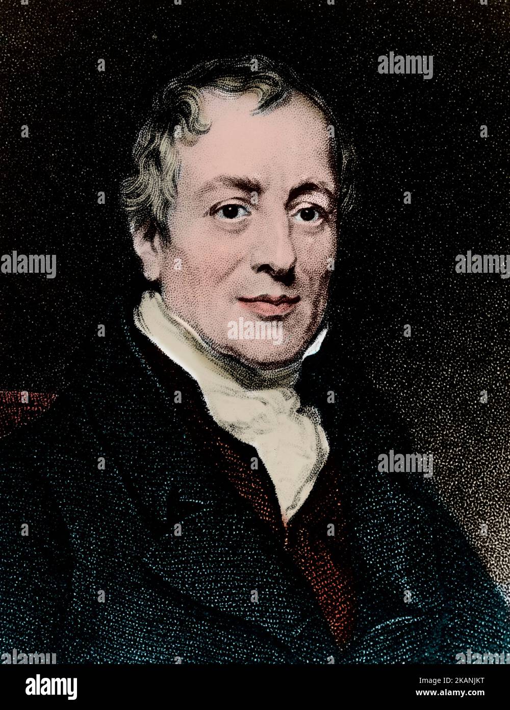 Portrait de David Ricardo (1772 - 1823), économiste britannique. Stock Photo