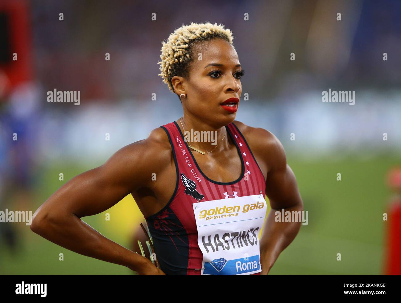 Usas Natasha Hastings After Winning Womens Editorial Stock Photo