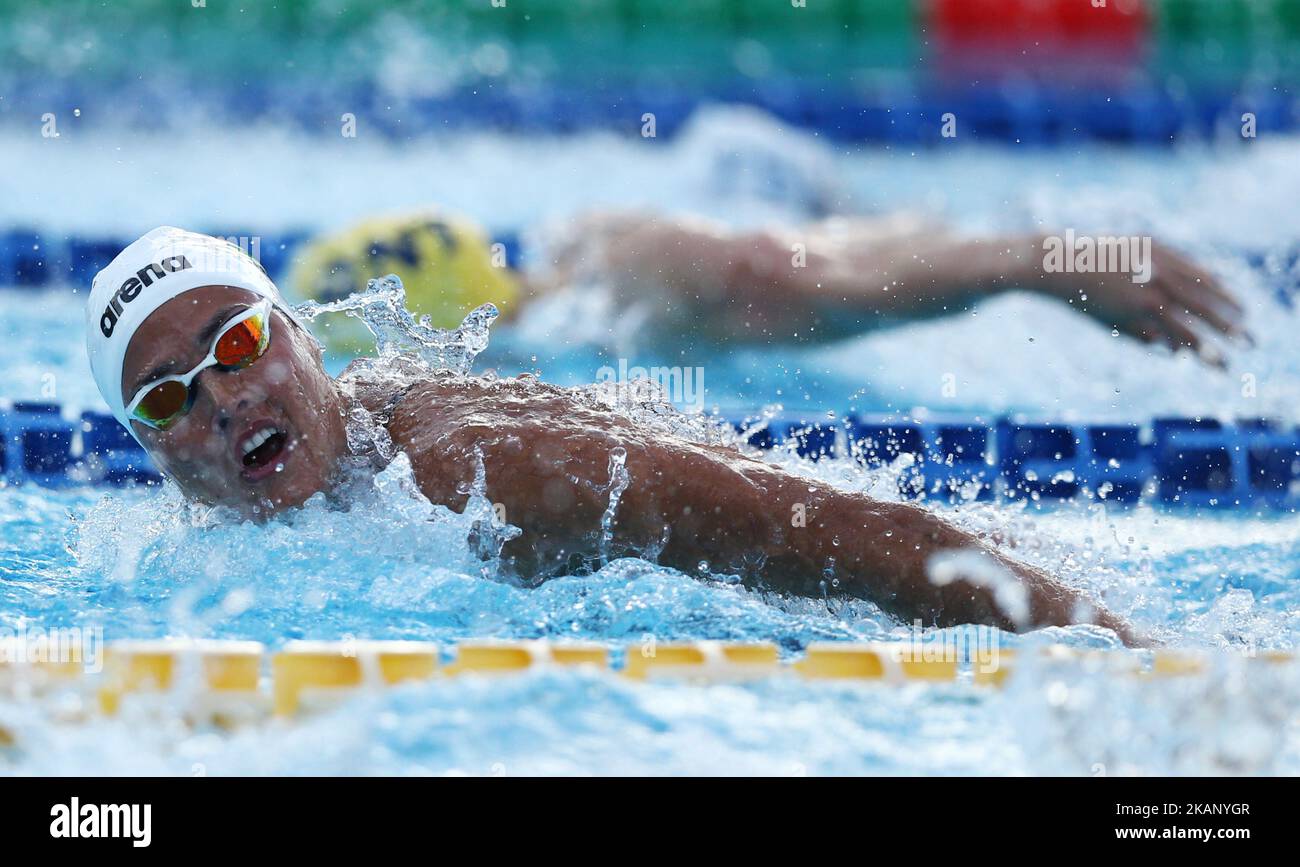 Zsuzsanna Jakabos (HUN) competes in Women's 200 m Butterfly Final A during the international swimming competition Trofeo Settecolli at Piscine del Foro Italico in Rome, Italy on June 25, 2017. (Photo by Matteo Ciambelli/NurPhoto) *** Please Use Credit from Credit Field *** Stock Photo