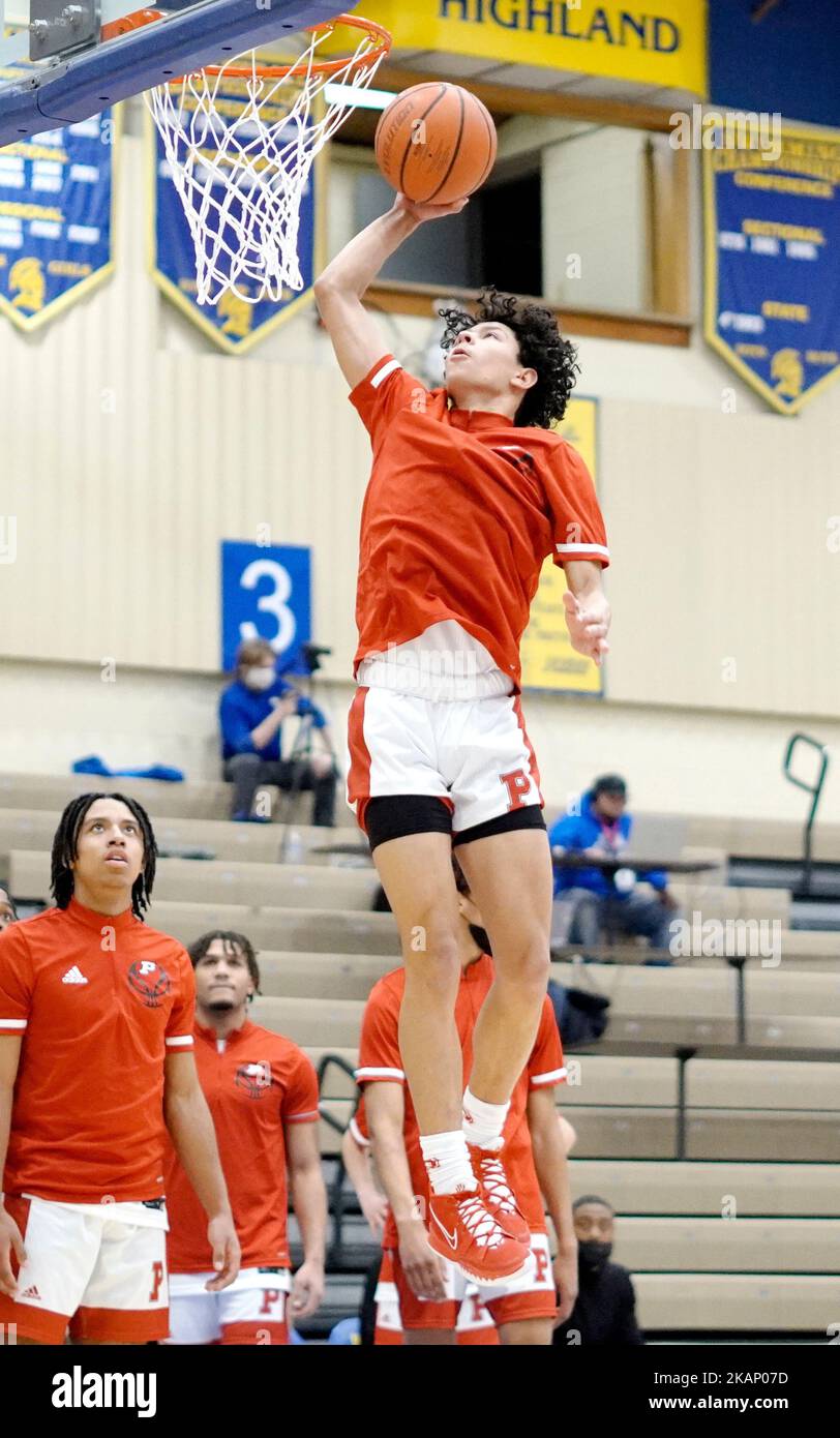 The Basketball Athletes During The Portage Vs Hammond Match Competition