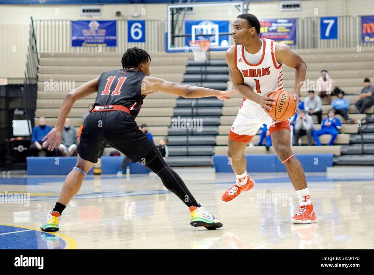 The basketball athletes during the Portage vs Hammond match competition