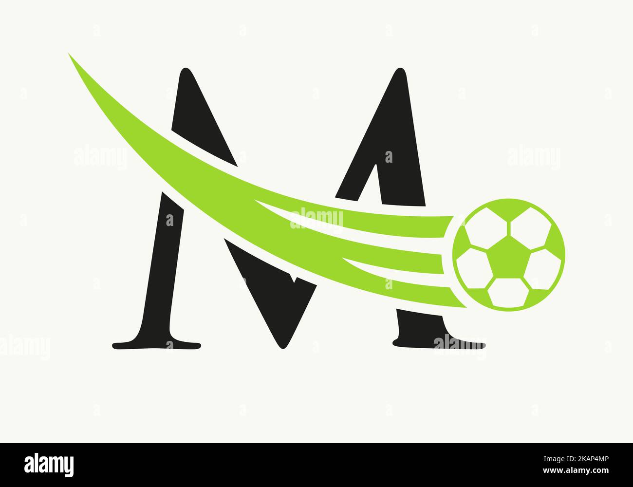 Letter M Soccer Football Logo. Soccer Club Symbol Concept Of Football