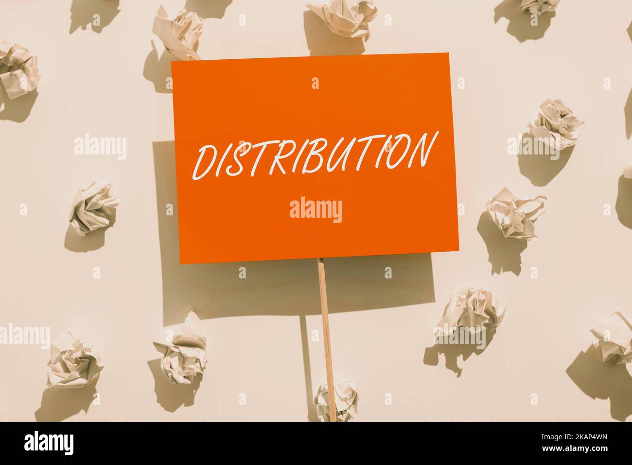 Distrebution Sign Text sign showing Distribution. Business concept statement or event ...