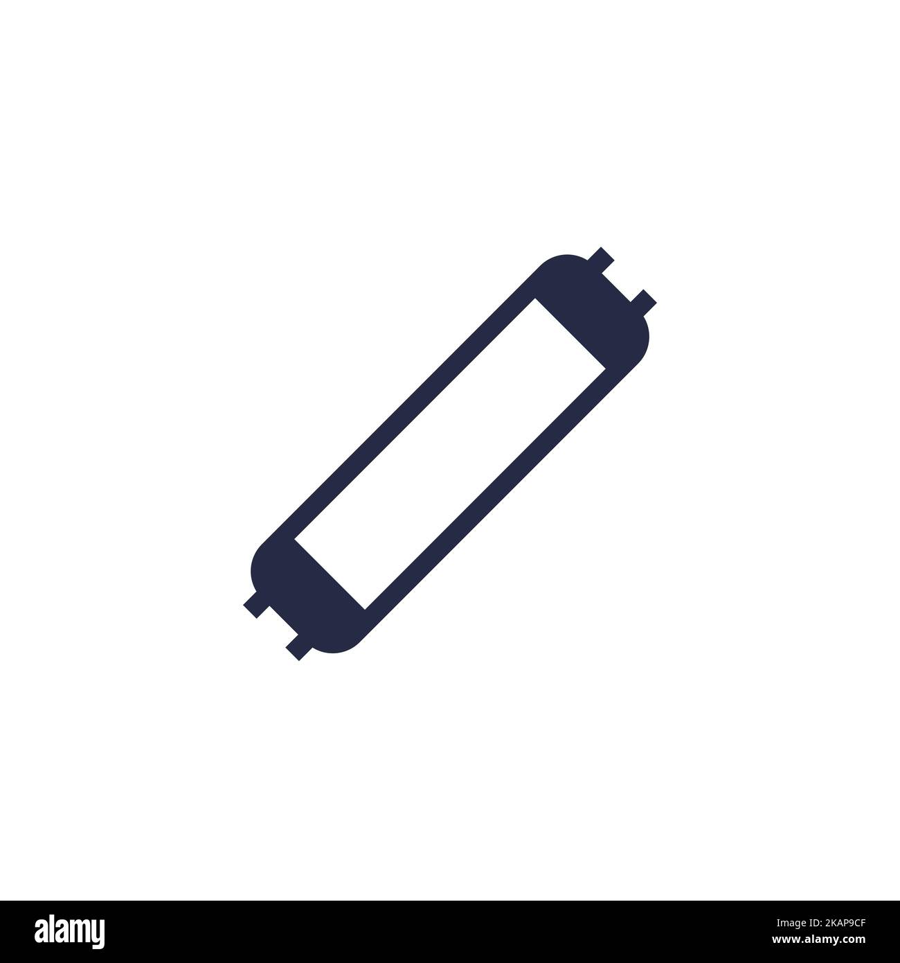 tube light icon on white Stock Vector