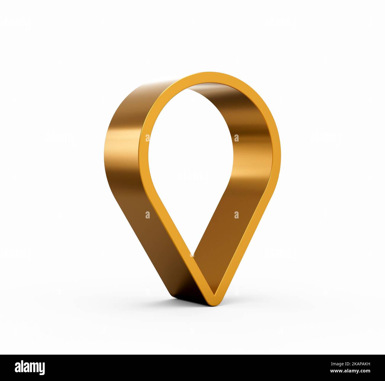 Gold Pointer Icon, Location symbol. Gps, travel, navigation, place
