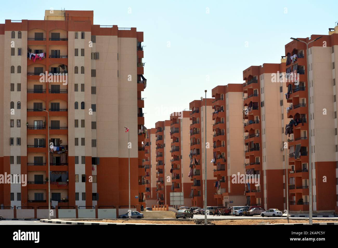Cairo, Egypt, June 28 2022 Egyptian social residential buildings