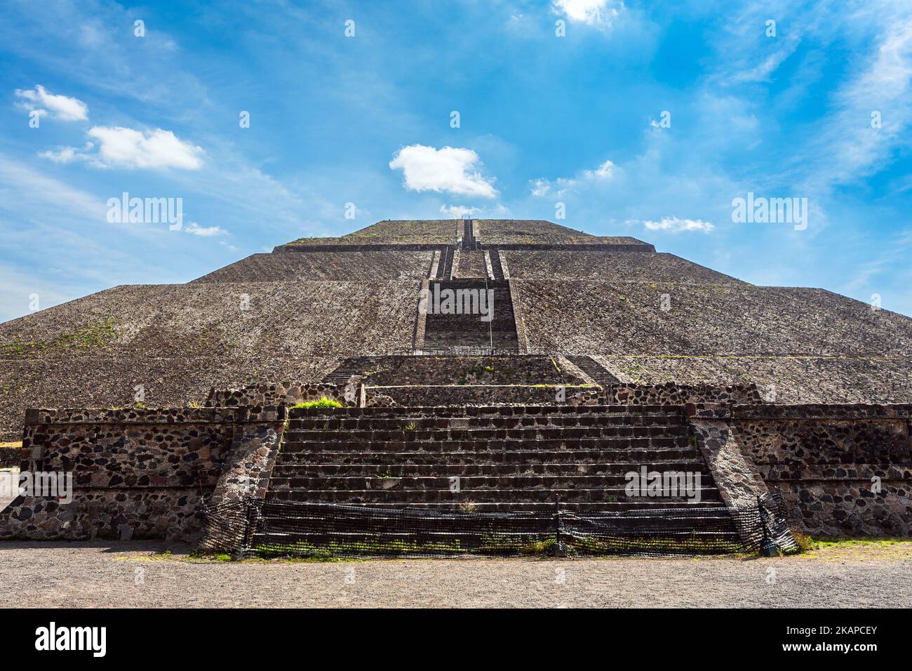 Beautiful Architecture Of Teotihuacan Pyramids In Mexico. Landscape 