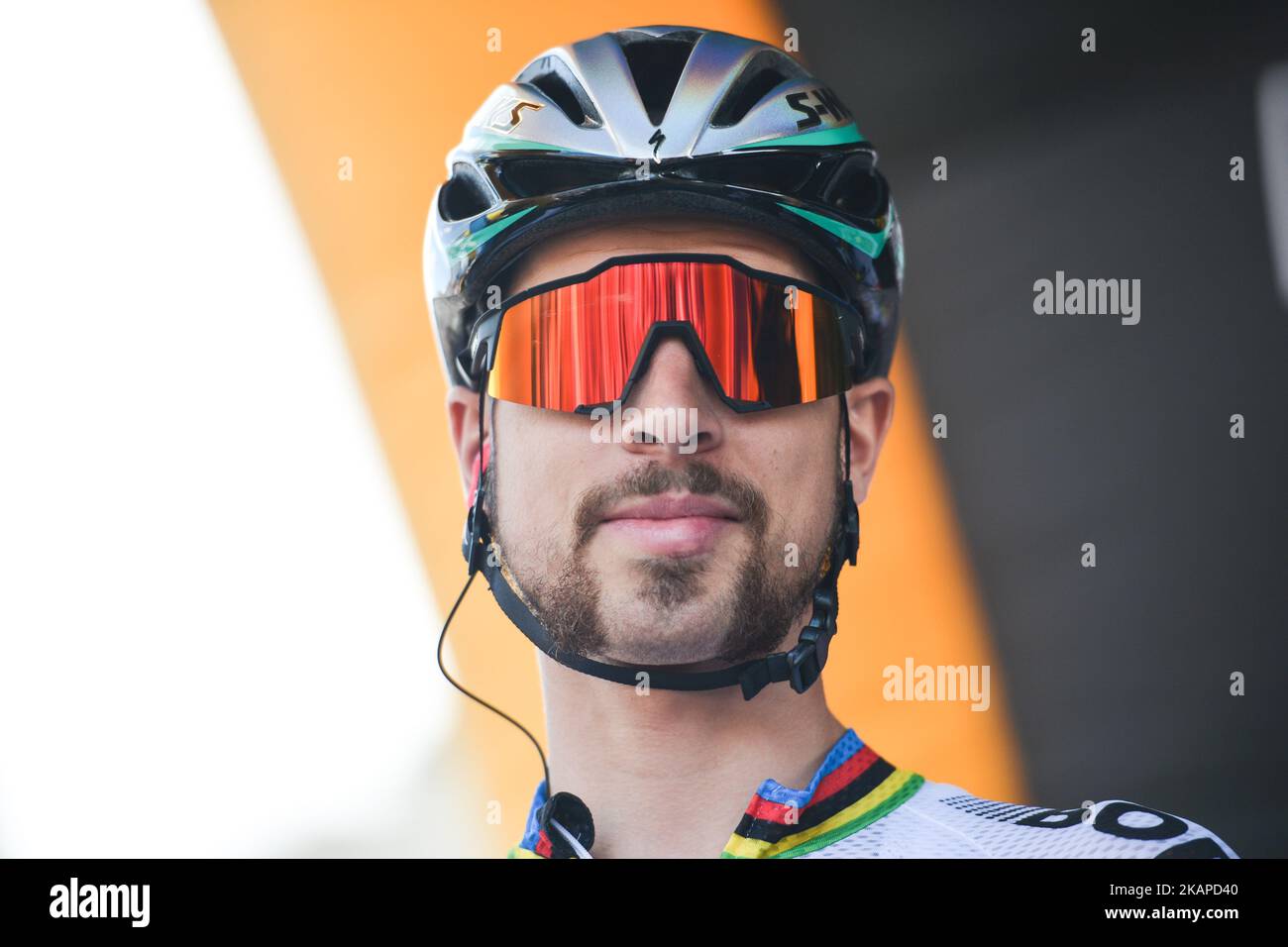 Peter Sagan from Bora-Hansgrohe team ahead of the opening stage, a 130km with start and finish in Krakow, during the 74th edition of Tour of Poland 2017. On Saturday, July 29, 2017, in Krakow, Poland. Photo by Artur Widak *** Please Use Credit from Credit Field ***  Stock Photo