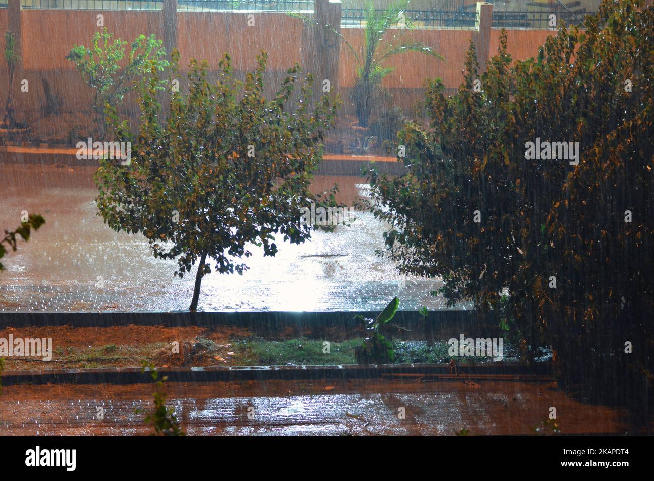 Cairo, Egypt, October 25 2022 foggy unclear scene of the streets due