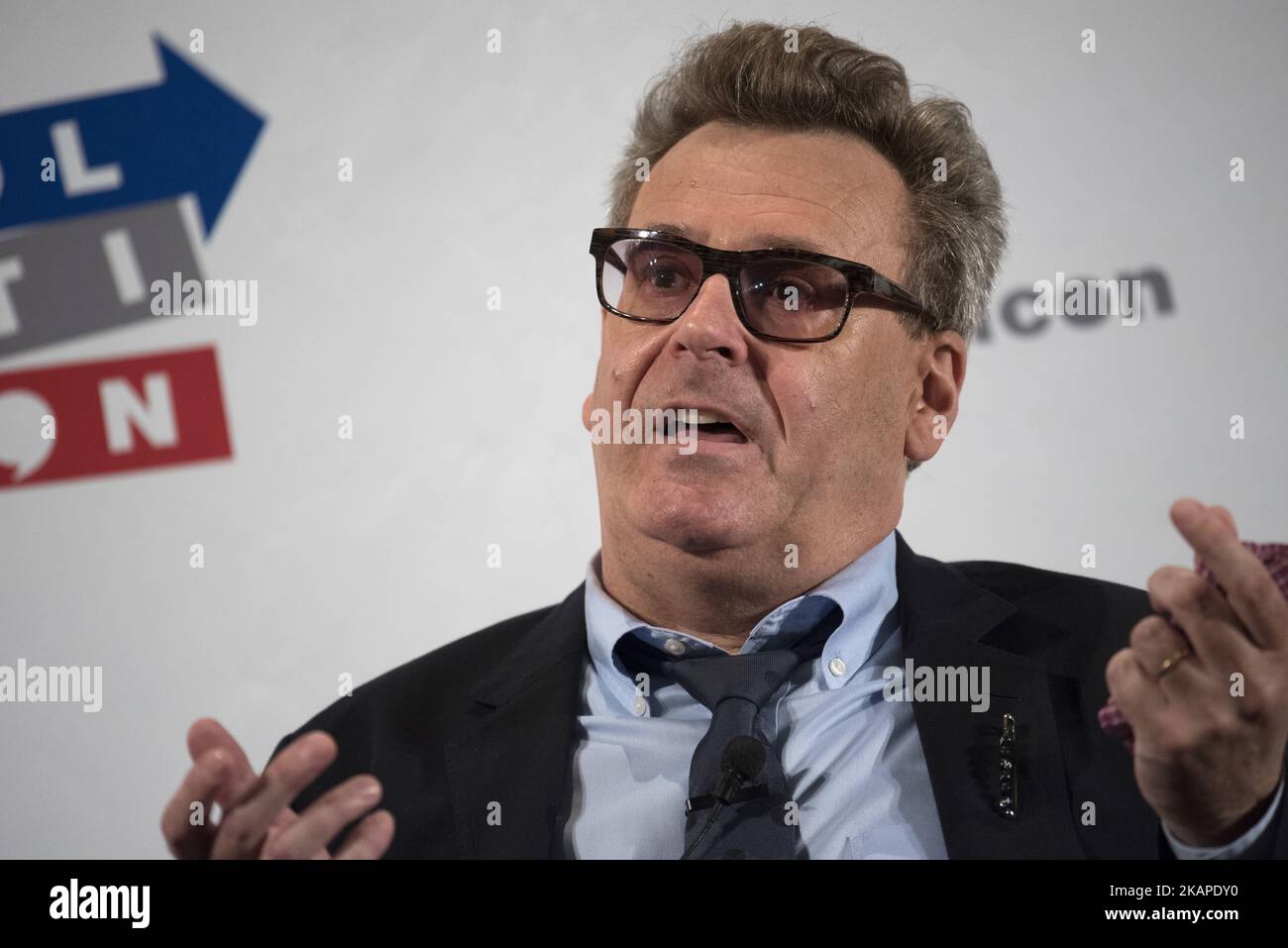 Greg Proops speaks during Politicon at the Pasadena Convention Center ...