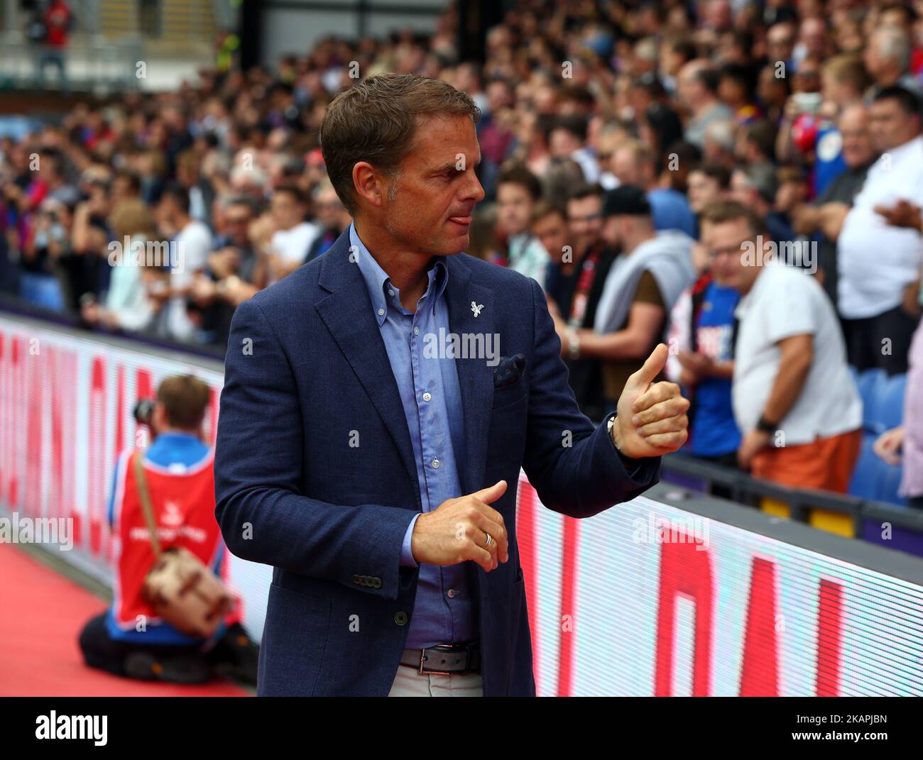 Crystal Palace manager Frank de Boer during Premier League match between Crystal Palace and Huddersfield Town at Selhurst Park Stadium, London, England on August 12, 2017. (Photo by Kieran Galvin/NurPhoto) *** Please Use Credit from Credit Field *** Stock Photo