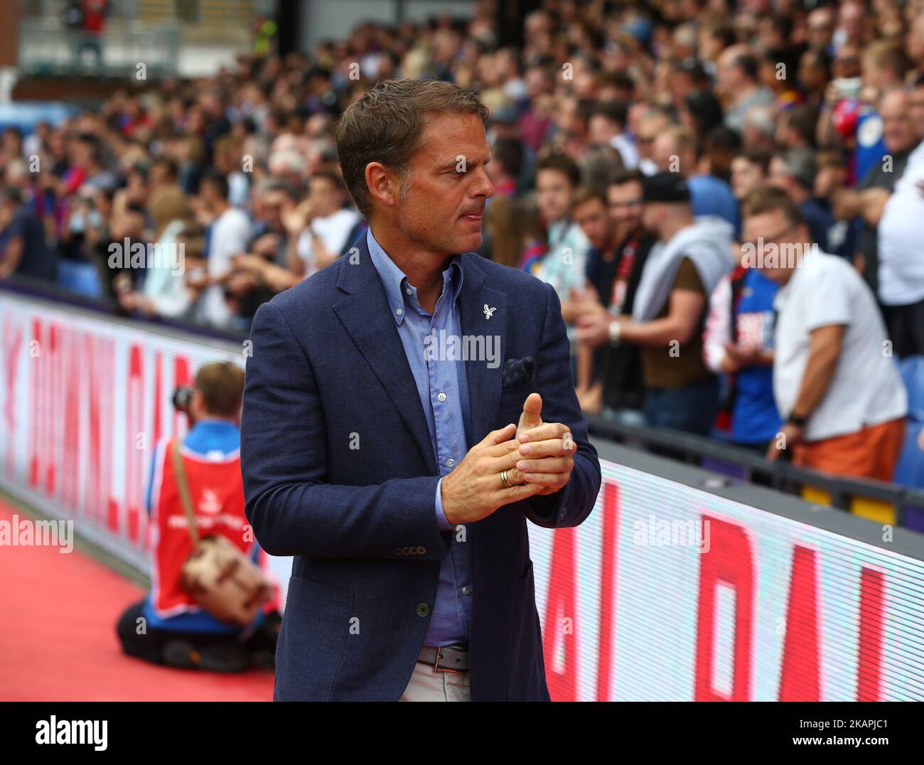 Crystal Palace manager Frank de Boer during Premier League match between Crystal Palace and Huddersfield Town at Selhurst Park Stadium, London, England on August 12, 2017. (Photo by Kieran Galvin/NurPhoto) *** Please Use Credit from Credit Field *** Stock Photo