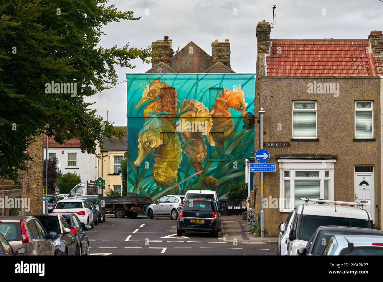 A large scale mural by artist Curtis Hylton as part of the Rise Up