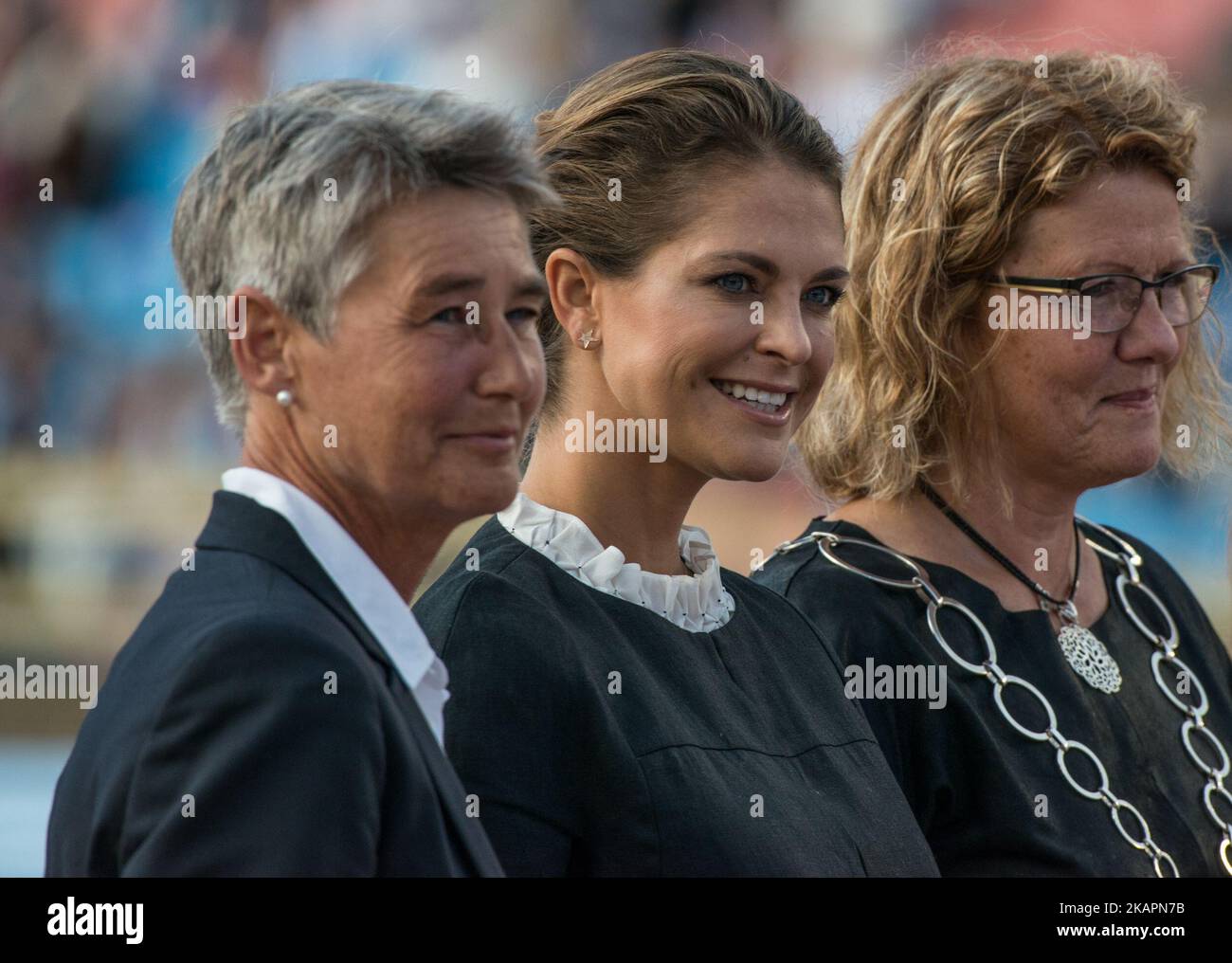 Princess Madeleine of Sweden attends the opening ceremony of the 2017 Longines FEI European Championships at Ullevi stadium in Gothenburg Sweden on August 21 2017 (Photo by Julia Reinhart/NurPhoto) Stock Photo