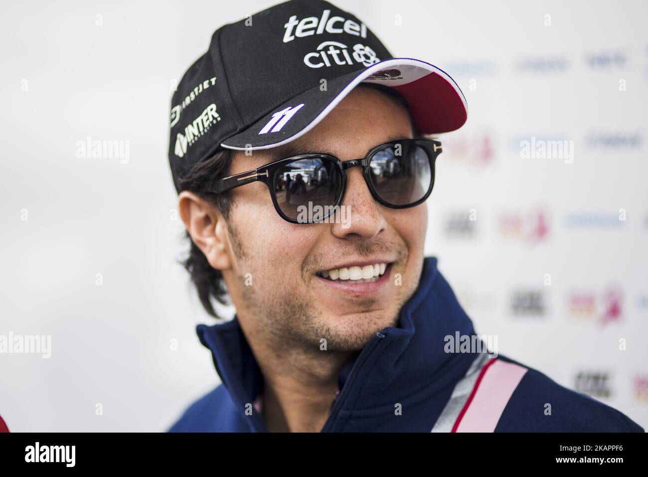11 PEREZ Sergio from Mexico of Force India during the Formula One Belgian Grand Prix at Circuit de Spa-Francorchamps on August 24, 2017 in Spa, Belgium. (Photo by Xavier Bonilla/NurPhoto) Stock Photo