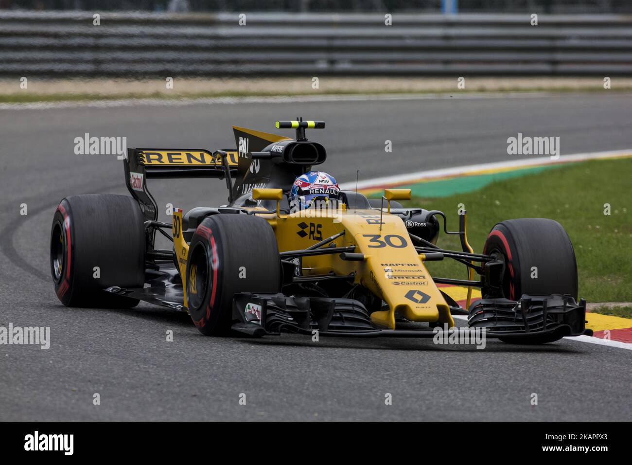 30 PALMER Jolyon from Great Britain team Renault Sport F1 team during the Formula One Belgian Grand Prix at Circuit de Spa-Francorchamps on August 25, 2017 in Spa, Belgium. (Photo by Xavier Bonilla/NurPhoto) Stock Photo