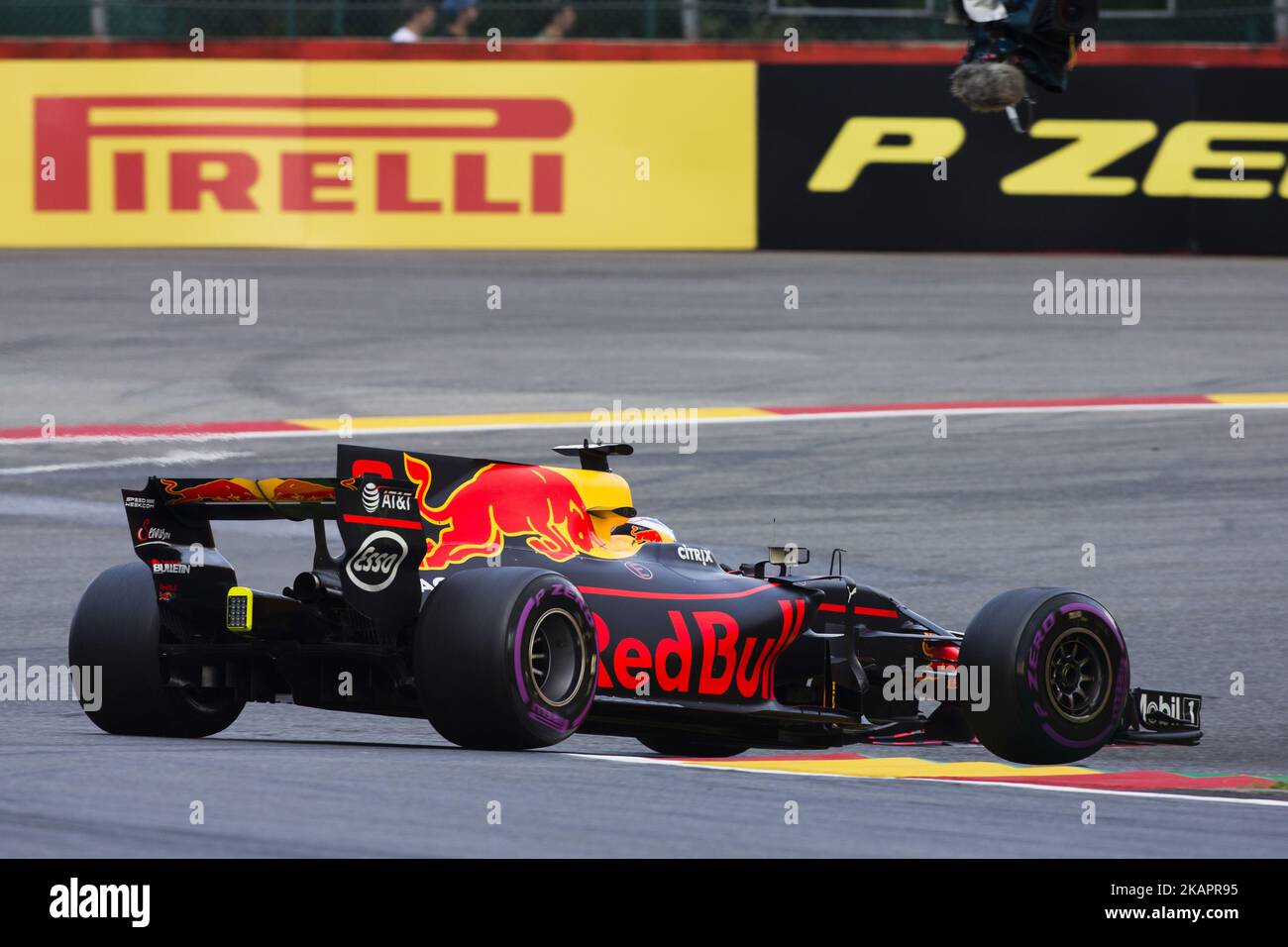 03 RICCIARDO Daniel from Australia of Red Bull Tag Heuer during the Formula One Belgian Grand Prix at Circuit de Spa-Francorchamps on August 26, 2017 in Spa, Belgium. (Photo by Xavier Bonilla/NurPhoto) Stock Photo