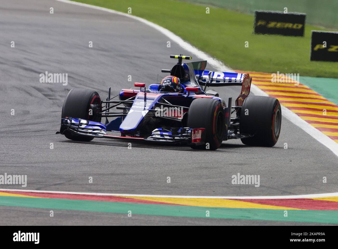 55 SAINZ Carlos from Spain of team Toro Rosso during the Formula One Belgian Grand Prix at Circuit de Spa-Francorchamps on August 26, 2017 in Spa, Belgium. (Photo by Xavier Bonilla/NurPhoto) Stock Photo