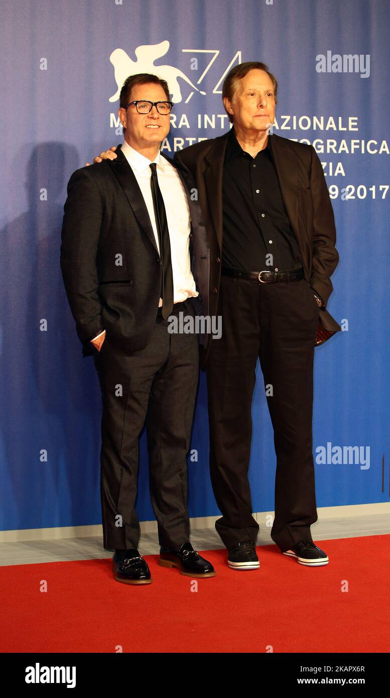 Venice, Italy. 31th August, 2017. William Friedkin and Mickey Liddell on the red carpet ahead of the 'The Devil And Father Amorth' screening during the 74th Venice Film Festival (Photo by Matteo Chinellato/NurPhoto) Stock Photo