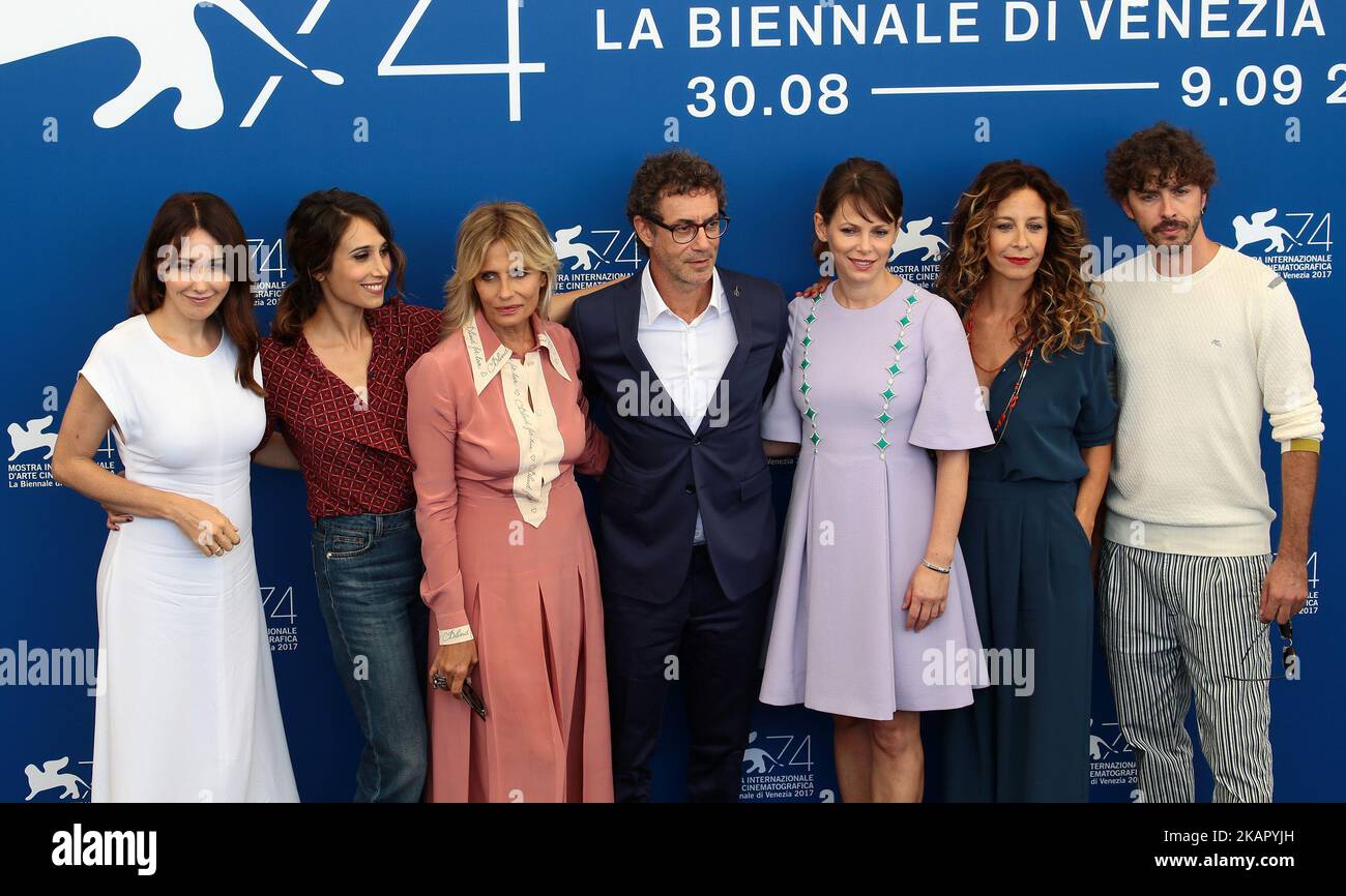 The cast of 'Diva' during the photocall presented out of competition at the 74th Venice Film Festival in Venice, Italy, on September 2, 2017. (Photo by Matteo Chinellato/NurPhoto) Stock Photo