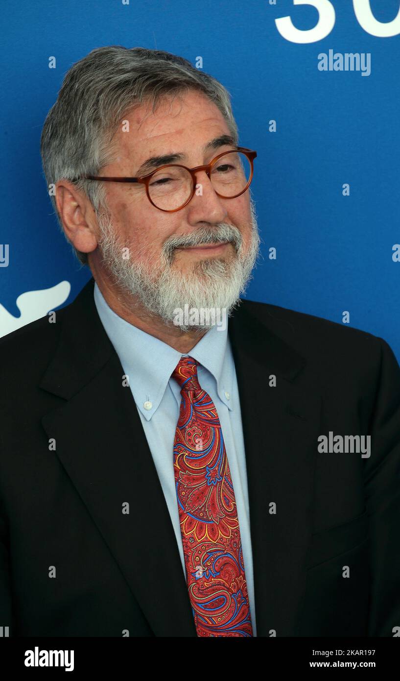 John Landis attend the photocall of the movie 'Michael Jackson's Thriller 3D and making of Michael Jackson's Thriller' presented out of competition at the 74th Venice Film Festival l in Venice, Italy, on September 4, 2017. (Photo by Matteo Chinellato/NurPhoto) Stock Photo
