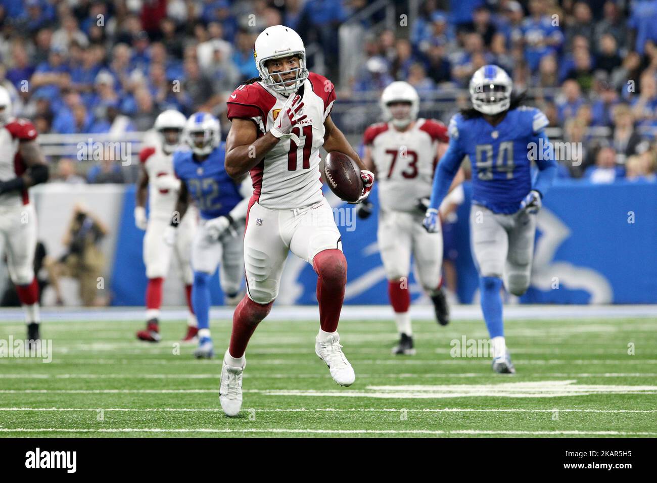 21 September 2008: Cardinals WR Larry Fitzgerald (11). The Washington  Redskins defeated the Arizona Cardinals 24-17 at FedEx Field in Landover,  MD. (Icon Sportswire via AP Images Stock Photo - Alamy