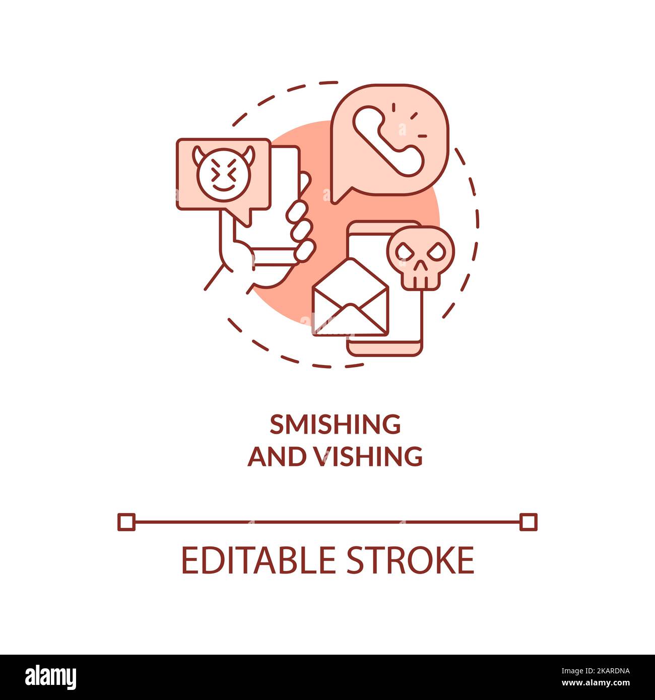 Smishing and vishing terracotta concept icon Stock Vector Image & Art ...