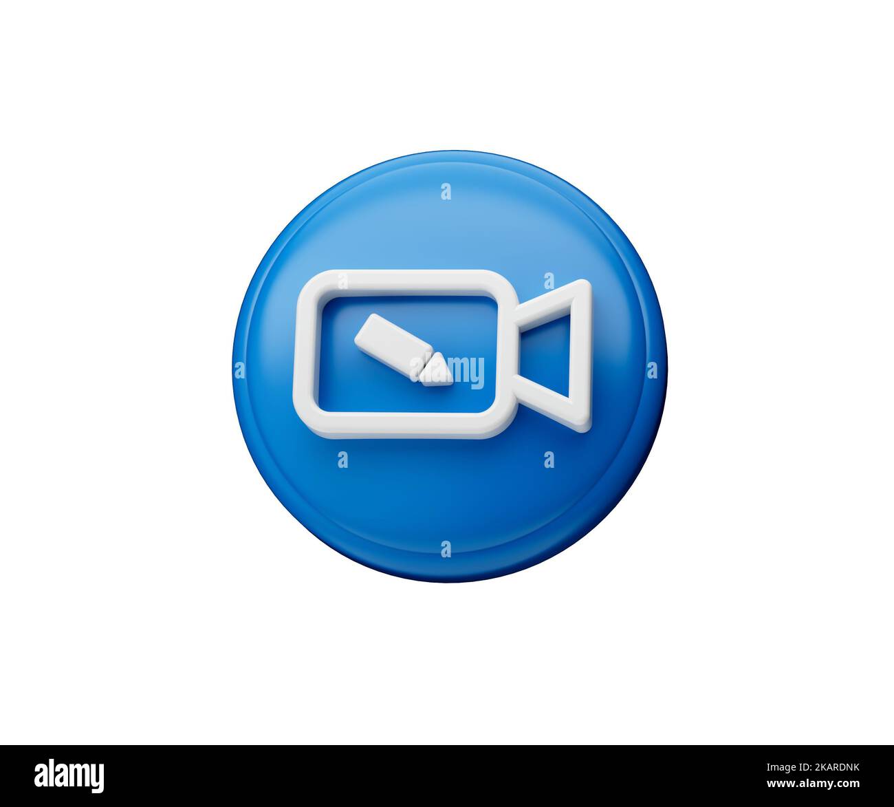 3d illustration of edit video icon or button isolated on white ...