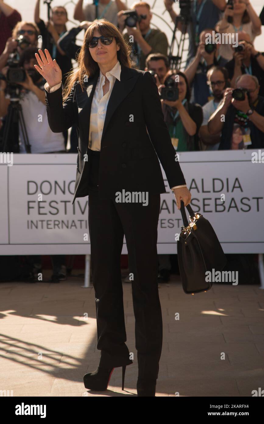 Italian actress Monica Belucci arrives at the Hotel María Cristina in San Sebastian, Spain on September 27, 2017 during the 65th International Film Festival San Sebastian. (Photo by COOLMedia/NurPhoto) Stock Photo