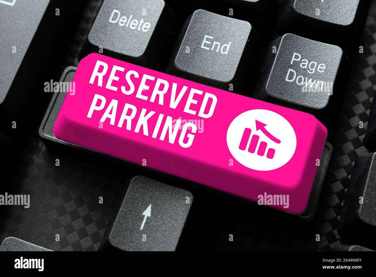 Writing displaying text Reserved Parking. Business idea develop machines that can substitute for humans task Stock Photo