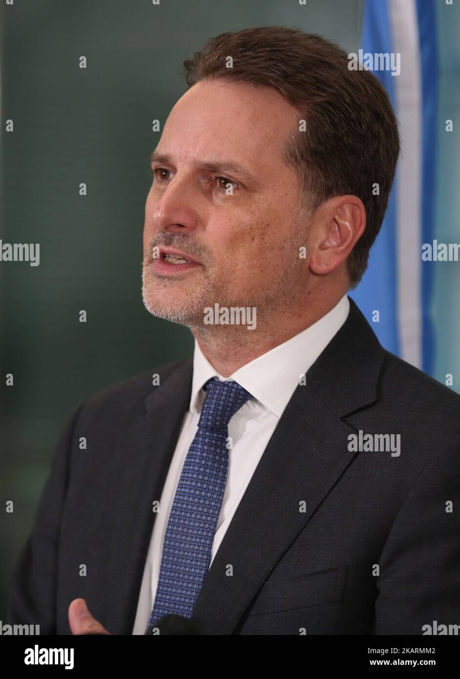 General of the UN Relief and Works Agency (UNRWA) Pierre Krahenbuhl ...