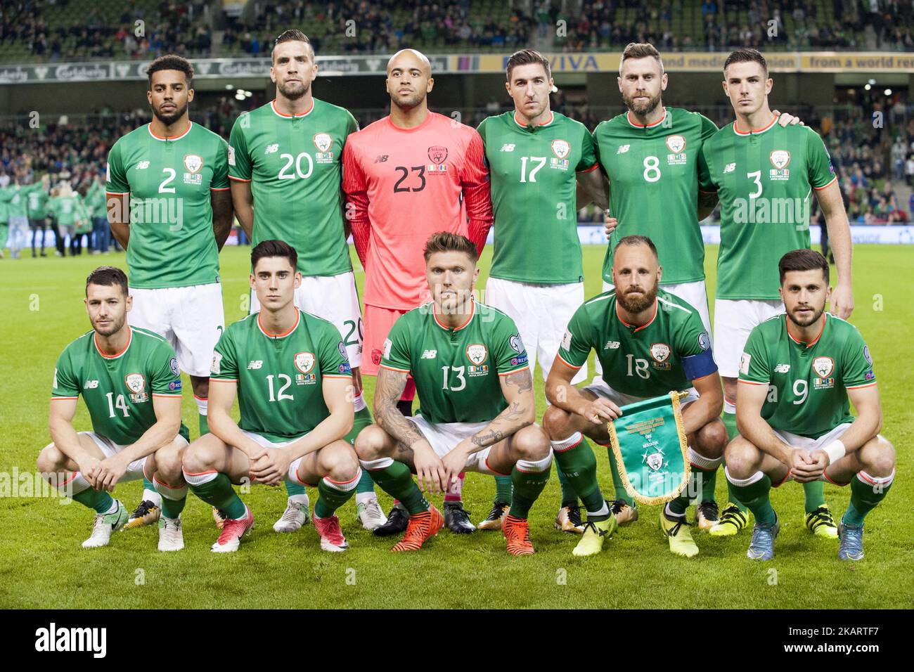 The Irish national footbal team poses for photo during the FIFA World