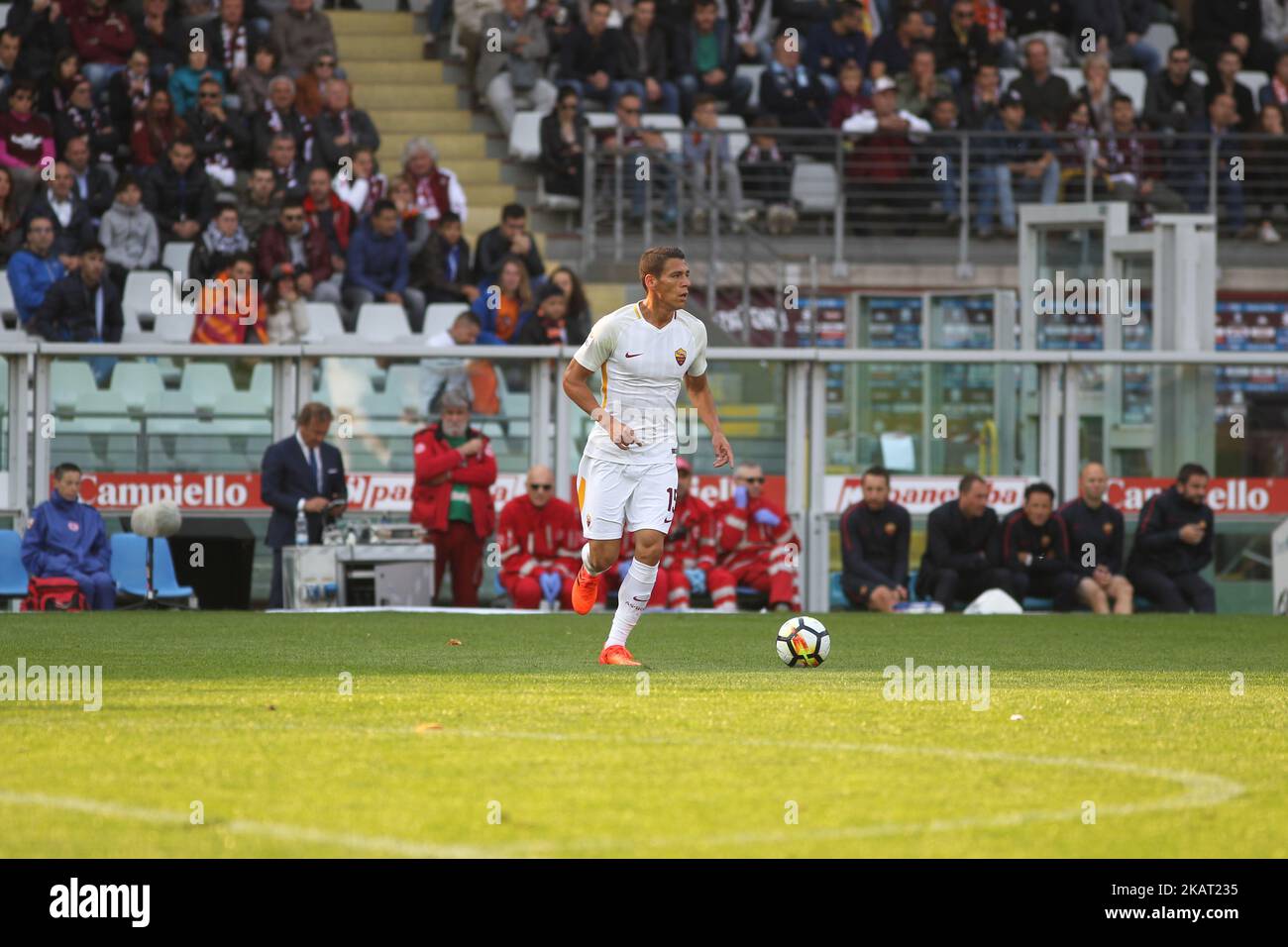 Hector Moreno (AS Roma) during the Serie A football match between Torino FC and AS Roma at Olympic Grande Torino Stadium on 22 October, 2017 in Turin, Italy. (Photo by Massimiliano Ferraro/NurPhoto) Stock Photo