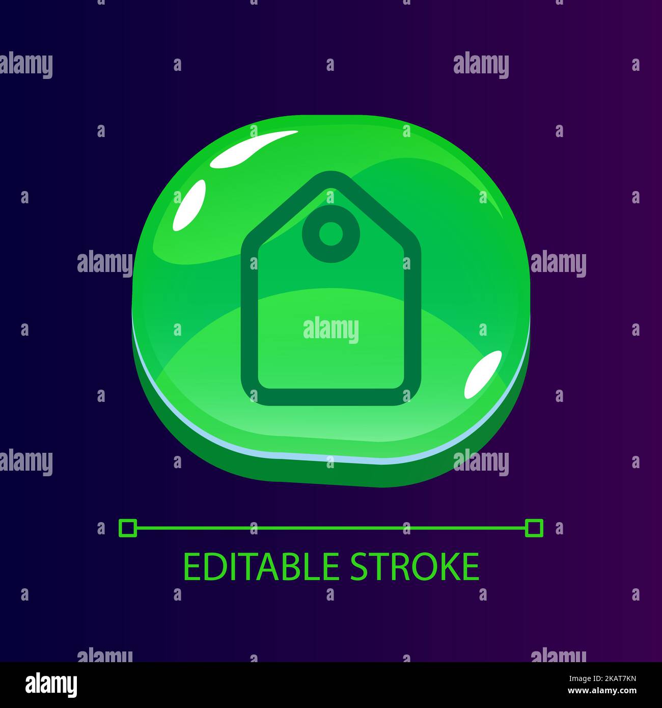 Price tag glossy ui button with linear icon Stock Vector Image & Art ...