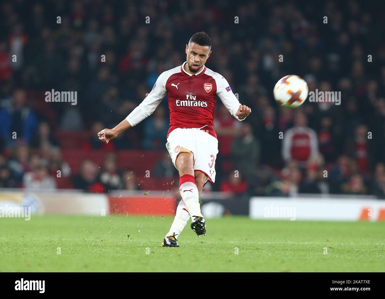 Arsenal's Francis Coquelin during UEFA Europa League Group H match between Arsenal and Red Star Belgrade (Crvena Zvezda) at The Emirates, in London, UK on November 2, 2017. (Photo by Kieran Galvin/NurPhoto)  Stock Photo