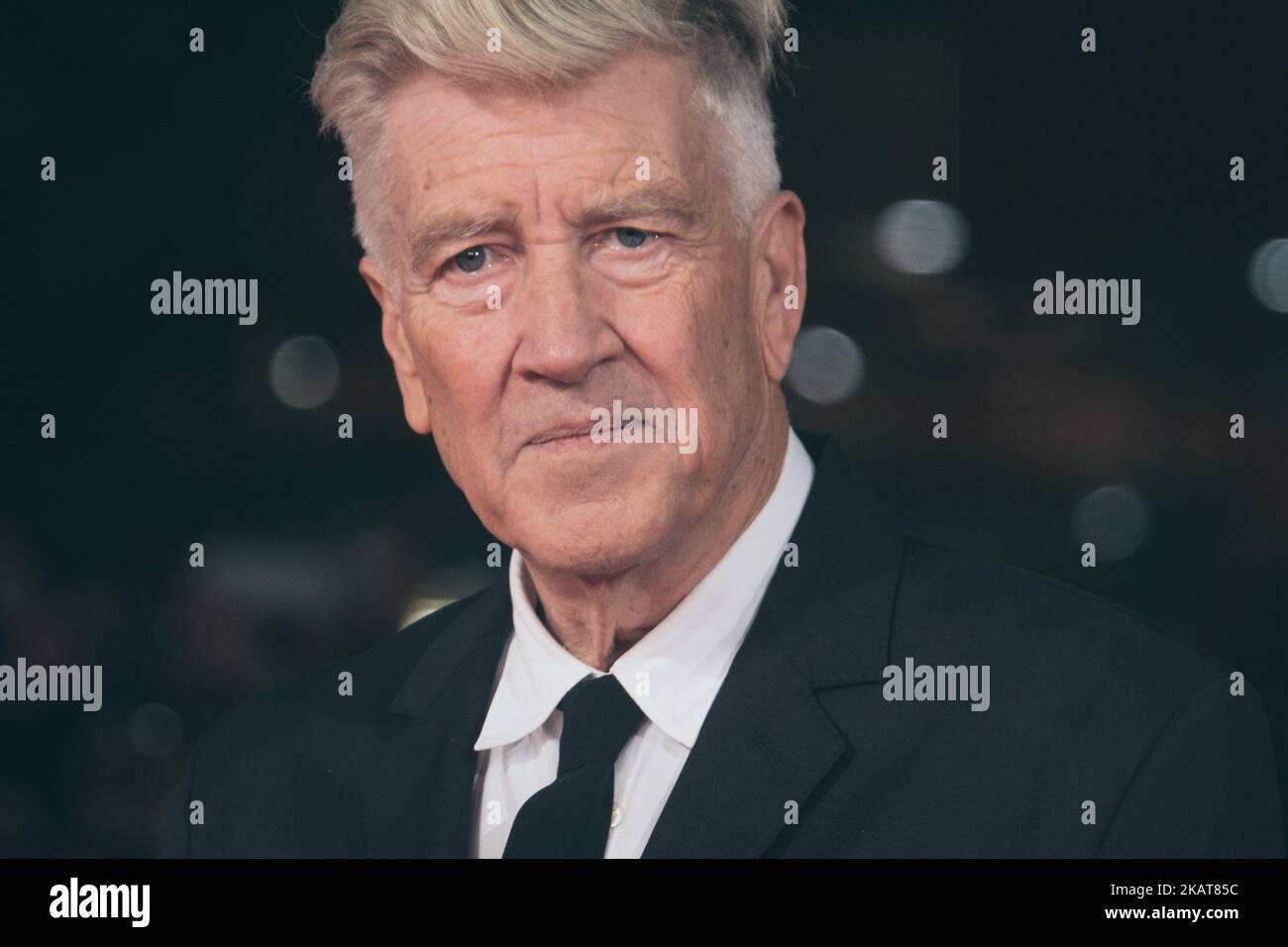 David Lynch walks the red carpet during the 12th Rome Film Fest at Auditorium Parco Della Musica on November 4, 2017 in Rome, Italy (Photo by Luca Carlino/NurPhoto) Stock Photo