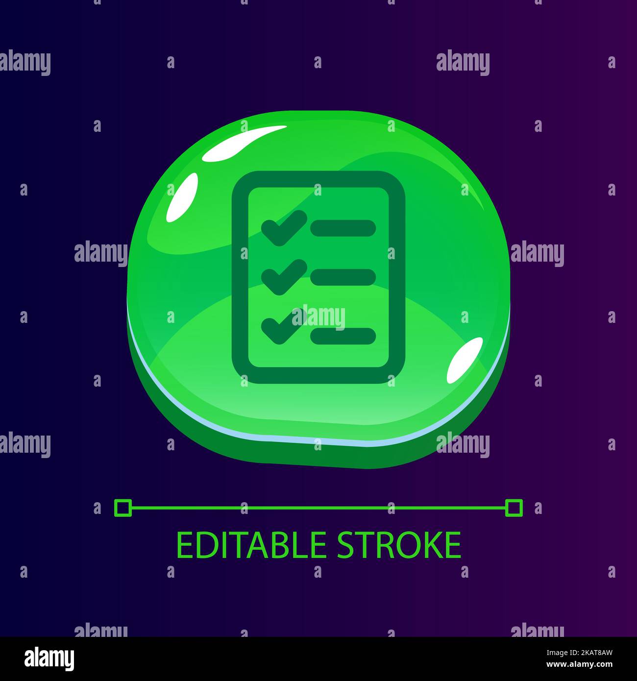 Task list glossy ui button with linear icon Stock Vector Image & Art ...