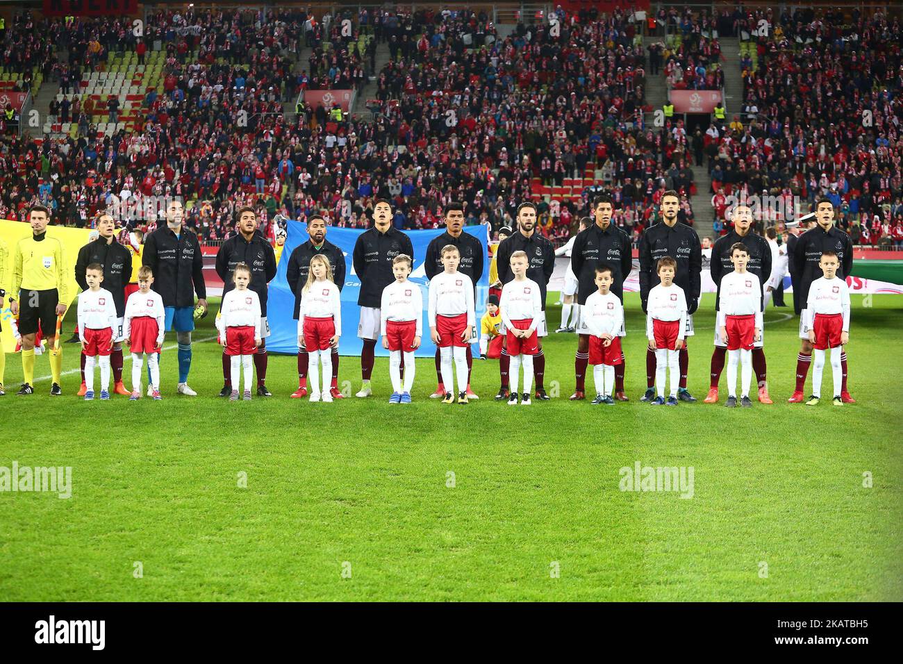 Mexico national football team during the international friendly soccer match between Poland and Mexico at the Energa Stadium in Gdansk, Poland on 13 November 2017 (Photo by Mateusz Wlodarczyk/NurPhoto) Stock Photo