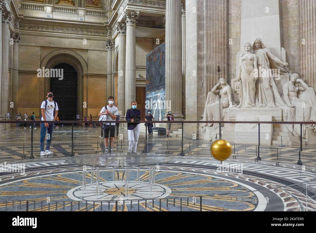 France, Paris, Pantheon in Latin quarter - The Foucault pendulum   Photo © Fabio Mazzarella/Sintesi/Alamy Stock Photo Stock Photo