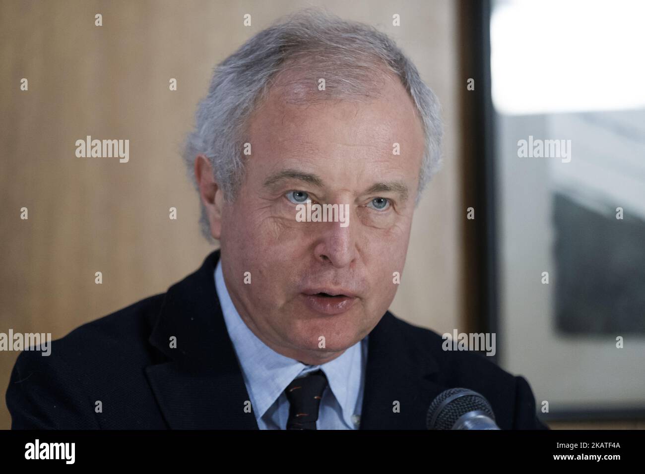 The Hungarian Orchestra Director Andras Schiff attends the presentation of the inaugural concert of the new academic year of the Reina Sofia School of Music in Madrid, Spain, on November 22, 2017. (Photo by Oscar Gonzalez/NurPhoto) Stock Photo